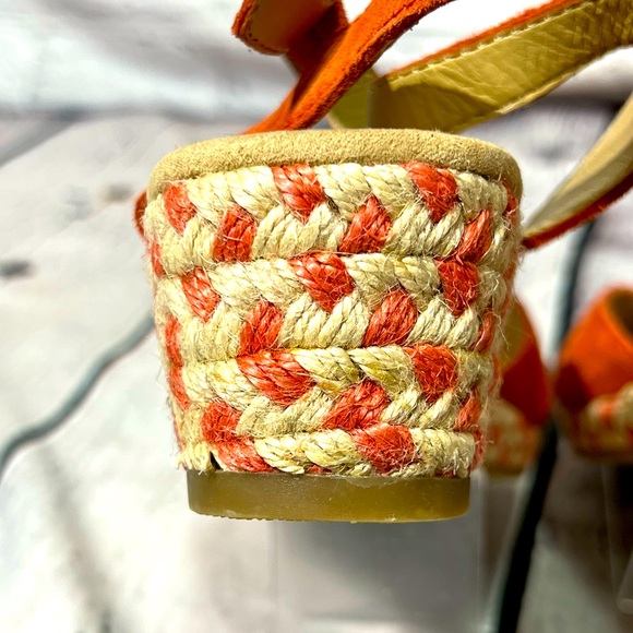 Land's End 2" Espadrille Sandal - Coral and Cream - size 7.5 - Picture 10 of 13